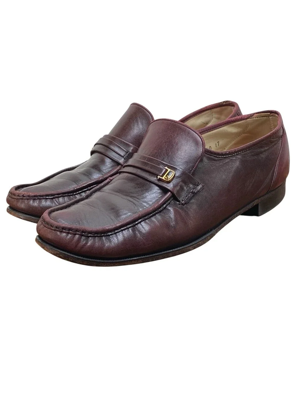 Florsheim 357140 Mens 11D Burgundy Leather Horsebit Bit Loafers Dress Shoes